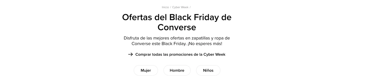 Ofertas del Black Friday en Converse