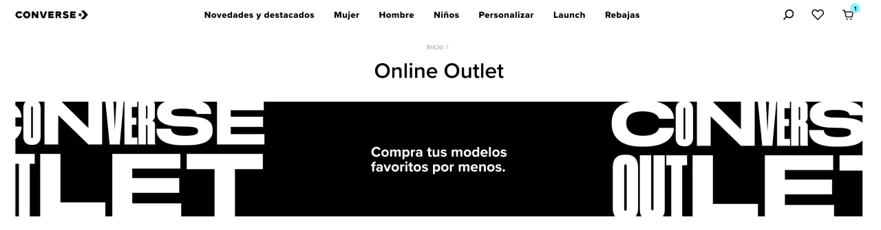 Descuentos Converse en el Outlet
