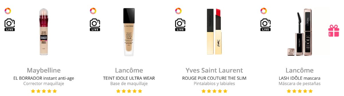 Probador Realidad Aumentada de Maquillaje de Perfume´s Club